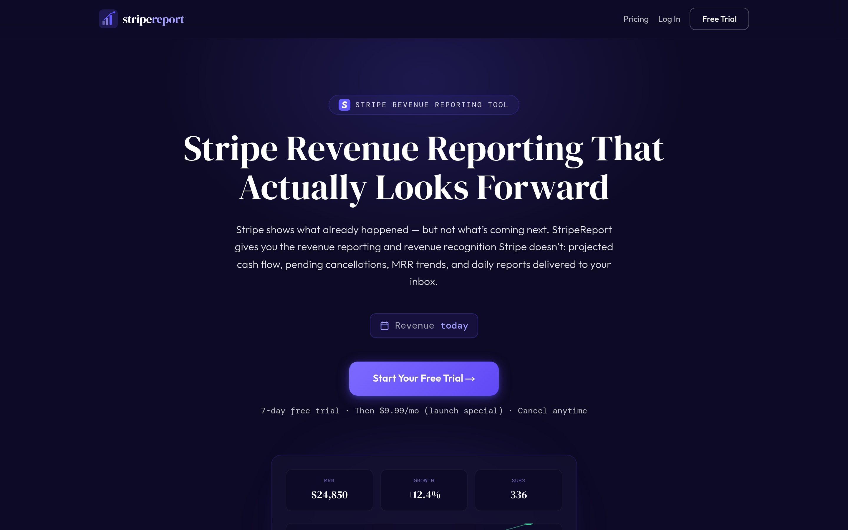 Stripe Report website