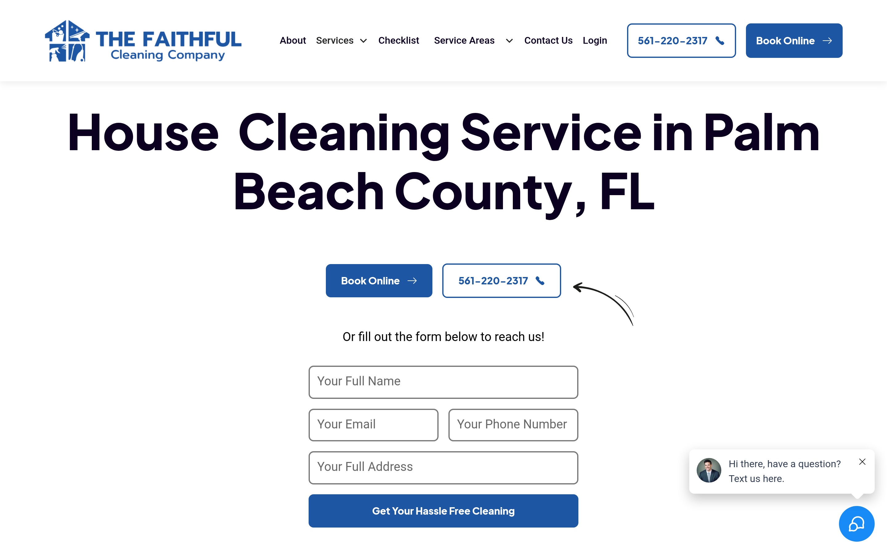 The Faithful Cleaning Co. website